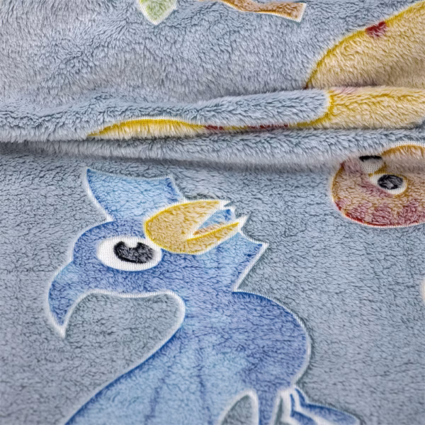 4300001062-c LINO ΚΟΥΒΕΡΤΑ FLEECE ΦΩΣΦΟΡΙΖΕ VOLCANO GREY-CIEL 110X150
