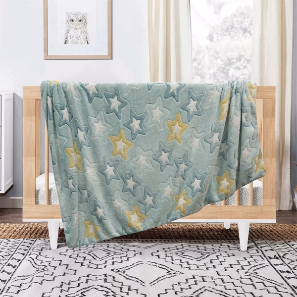 4300001064-b LINO ΚΟΥΒΕΡΤΑ FLEECE ΦΩΣΦΟΡΙΖΕ STER MINT 110X150