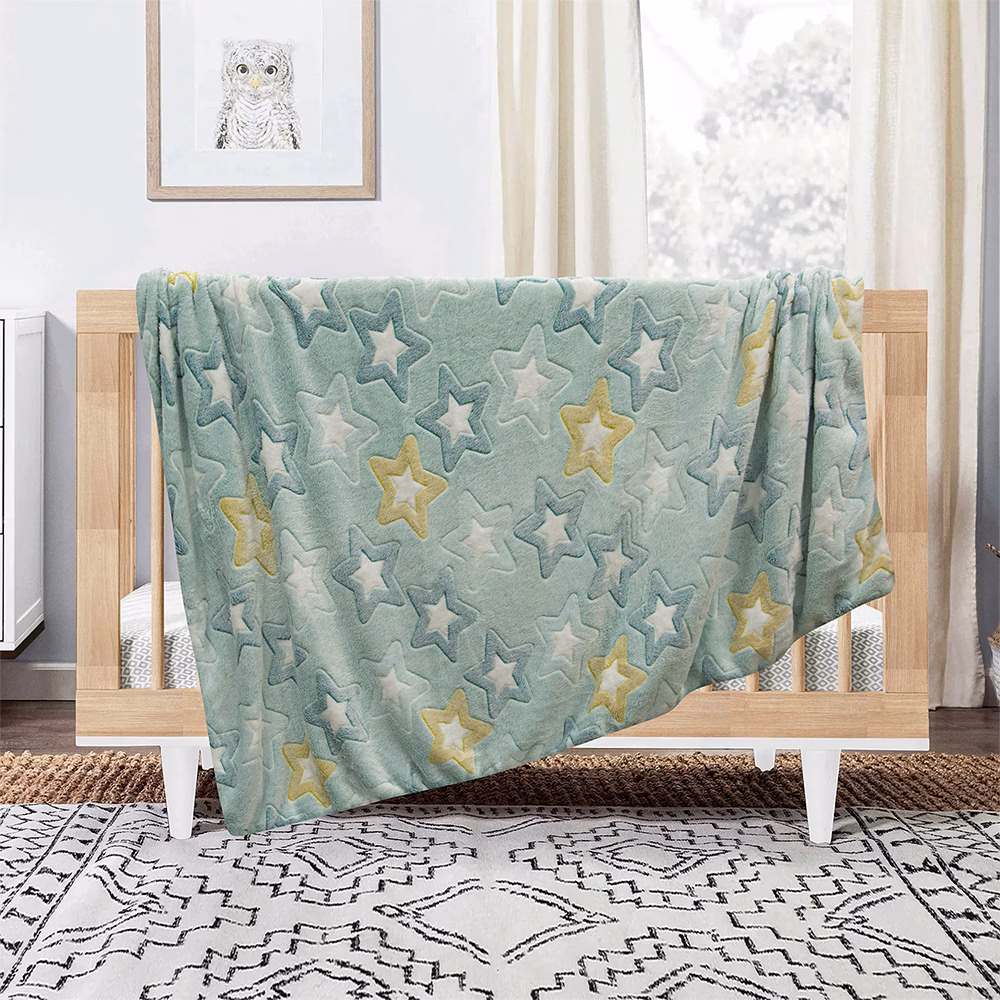 4300001064-b LINO ΚΟΥΒΕΡΤΑ FLEECE ΦΩΣΦΟΡΙΖΕ STER MINT 110X150