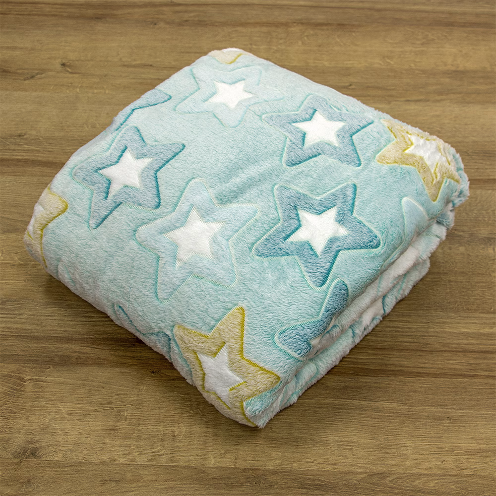 4300001064-d LINO ΚΟΥΒΕΡΤΑ FLEECE ΦΩΣΦΟΡΙΖΕ STER MINT 110X150