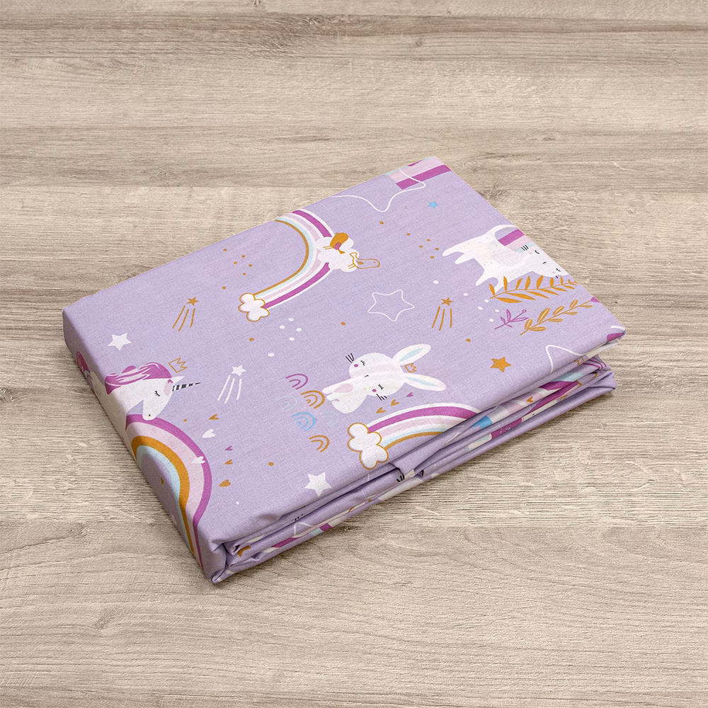 LINO BEBE ΣΕΤ ΣΕΝΤΟΝΙΑ RAINBOW GALLOP LILAC 120X180