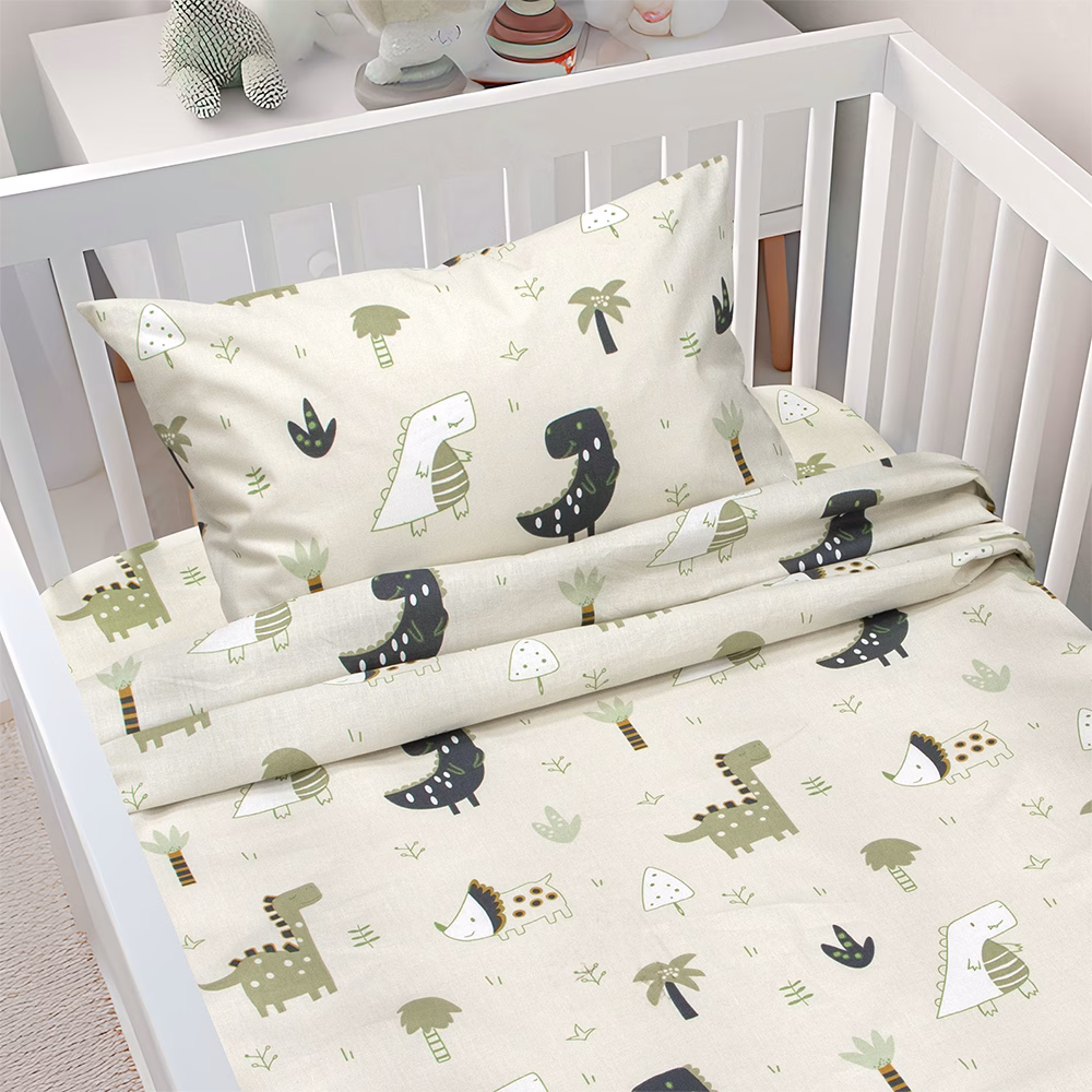 LINO BEBE ΣΕΤ ΣΕΝΤΟΝΙΑ DINO FOREST GREEN 120X180
