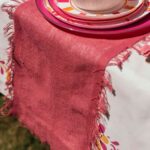 Beauty Home Ράννερ με ξέφτια – Φραμπουάζ 30 cm x 3 m - Image 5