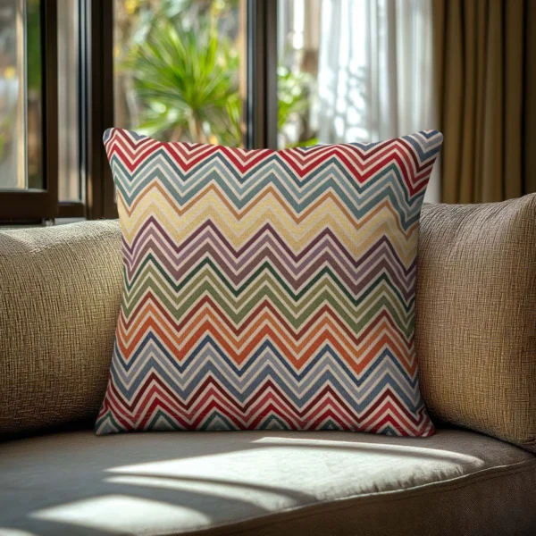 4921d0fe-1086-4e9d-a8fa-9b8925074f53 Beauty Home Μαξιλαροθήκη ΣΤΟΦΑ ΠΟΛΥΧΡΩΜΟ ΖΙΓΚΖΑΓΚ