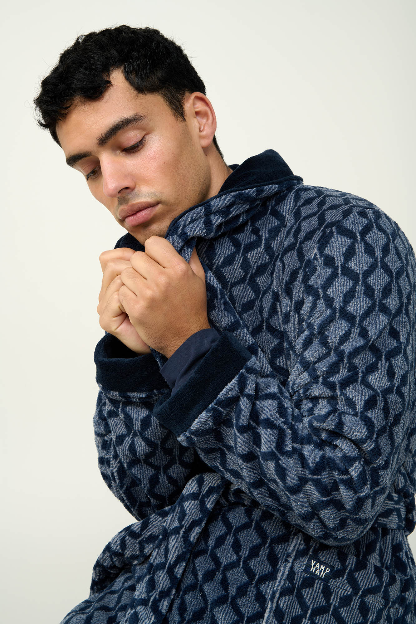 Ανδρική Σταυρωτή Fleece Ρόμπα