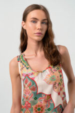 Εμπριμέ Αμάνικο Φόρεμα - Image 4