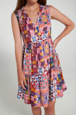 Εμπριμέ Αμάνικο Φόρεμα - Image 4