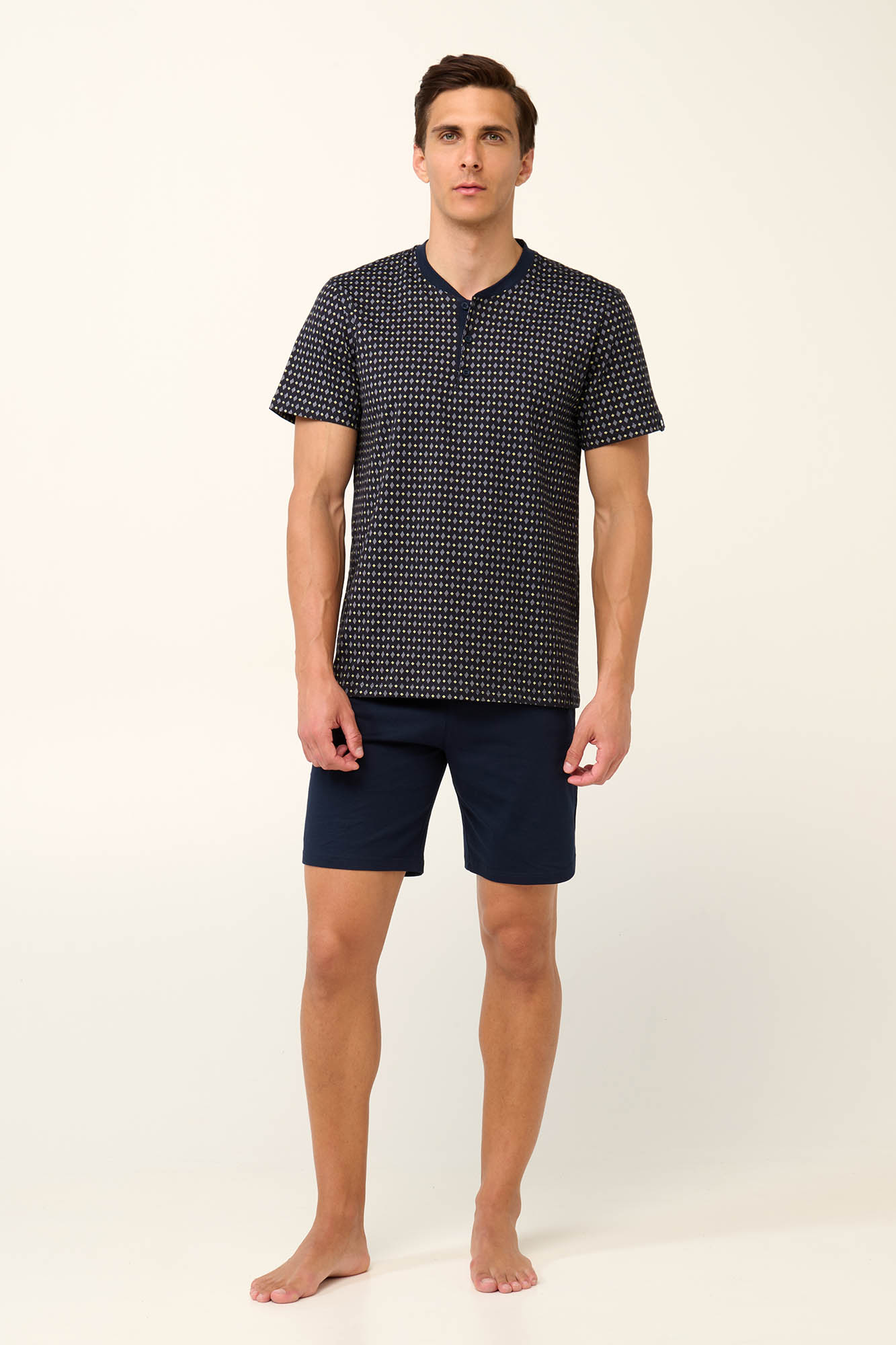 Βαμβακερή Ανδρική Πυτζάμα με Πατιλέτα