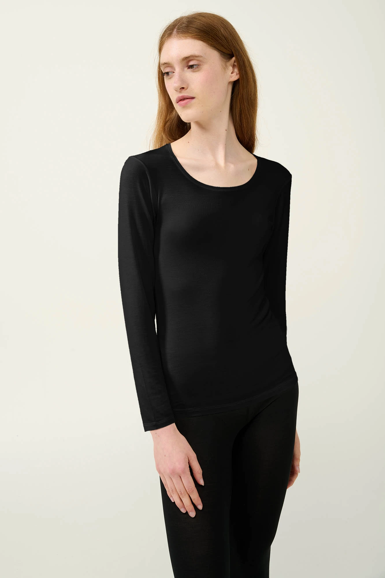 4_0061822997 Γυναικείο Micromodal Φανελάκι με Μακρύ Μανίκι