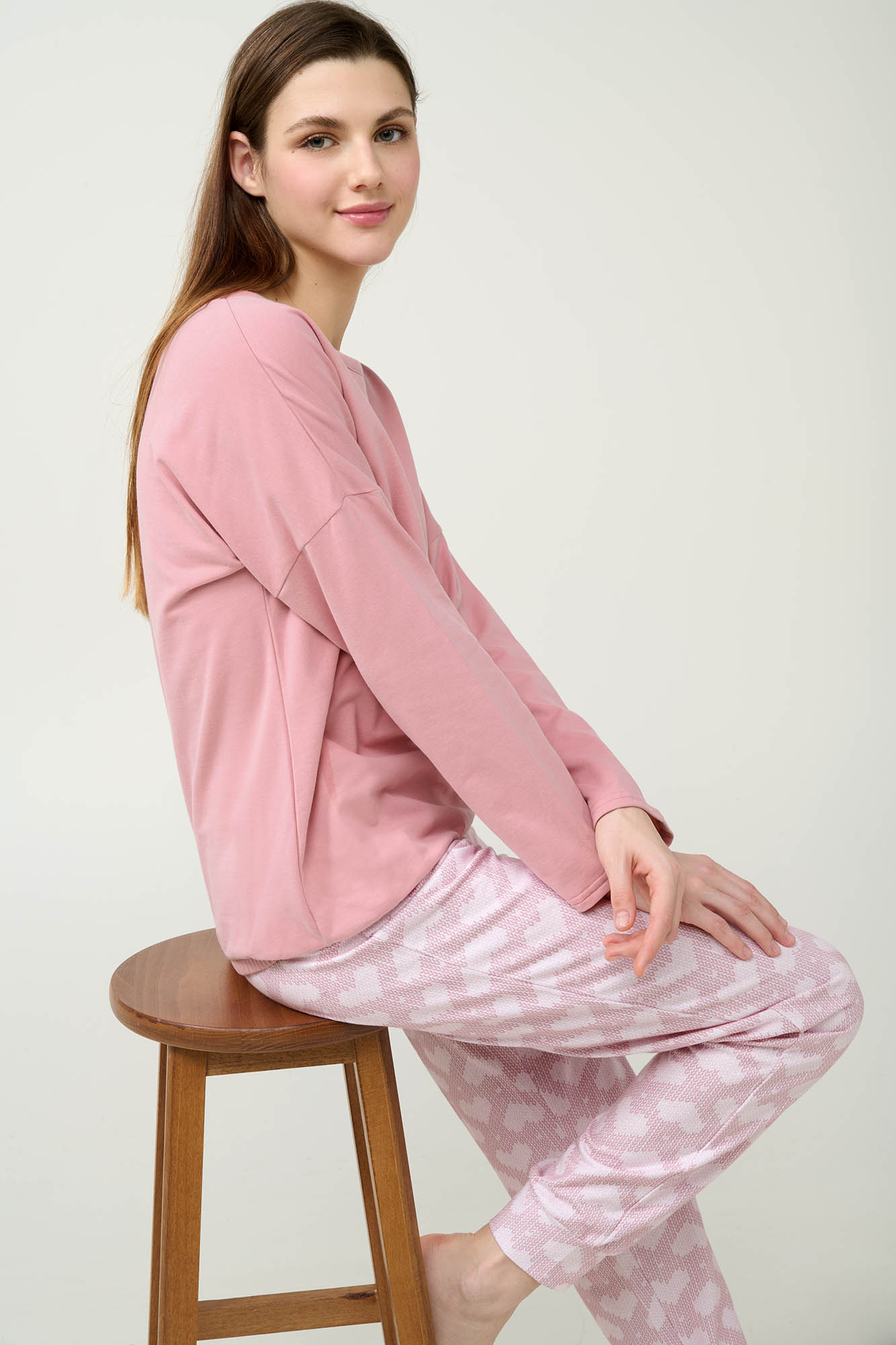 Γυναικεία Φούτερ Πυτζάμα με Μανσέτες