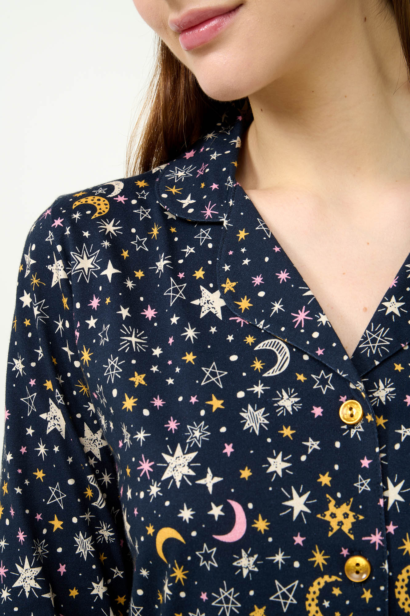 4_0109869806 Γυναικεία Βαμβακερή Κουμπωτή Πυτζάμα