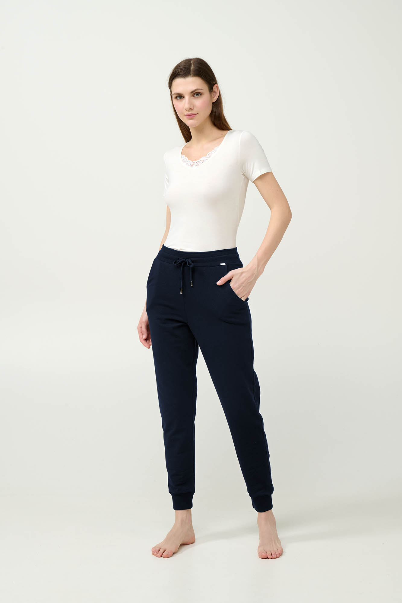 Γυναικείο Φούτερ Παντελόνι με Μανσέτες