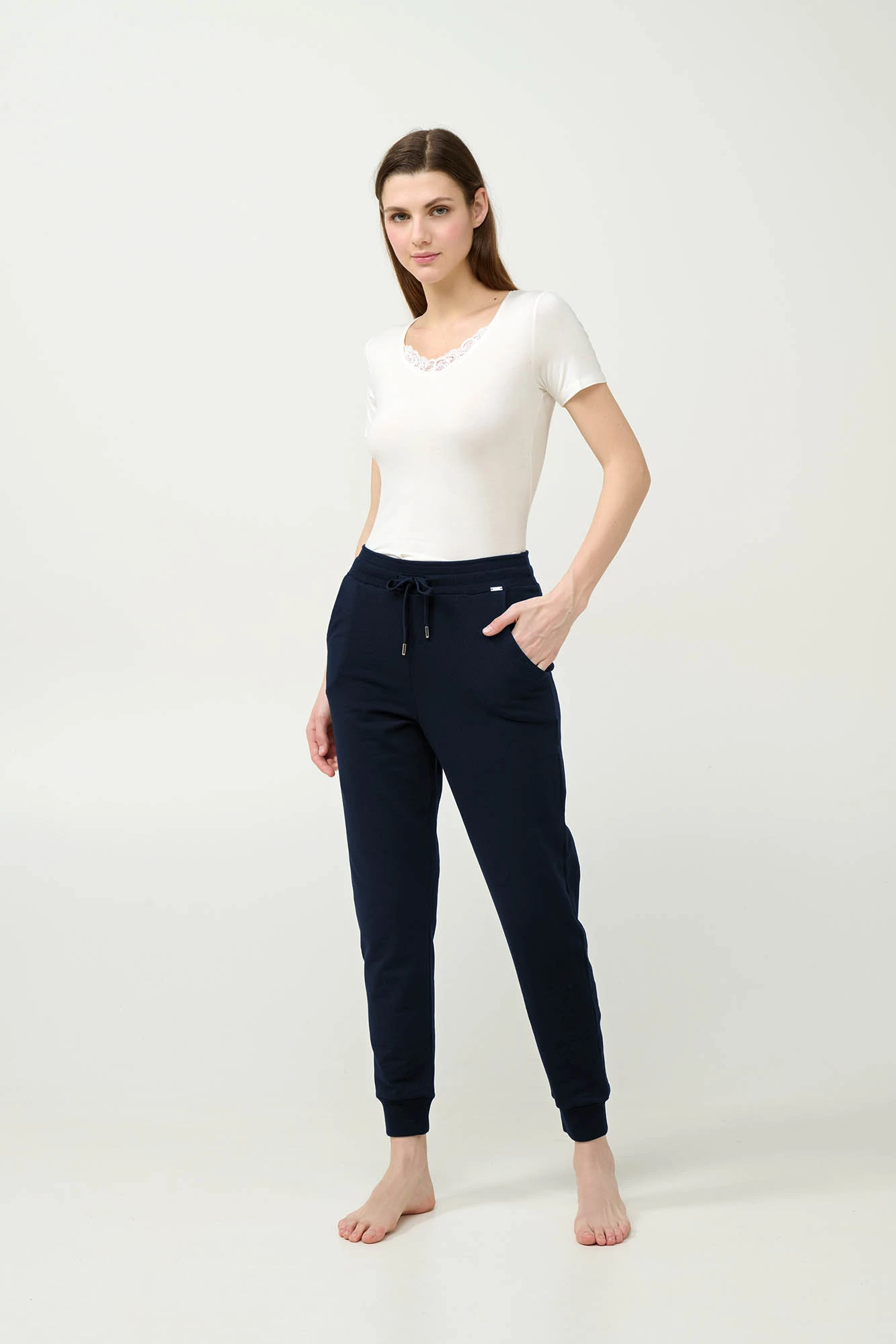 Γυναικείο Φούτερ Παντελόνι με Μανσέτες