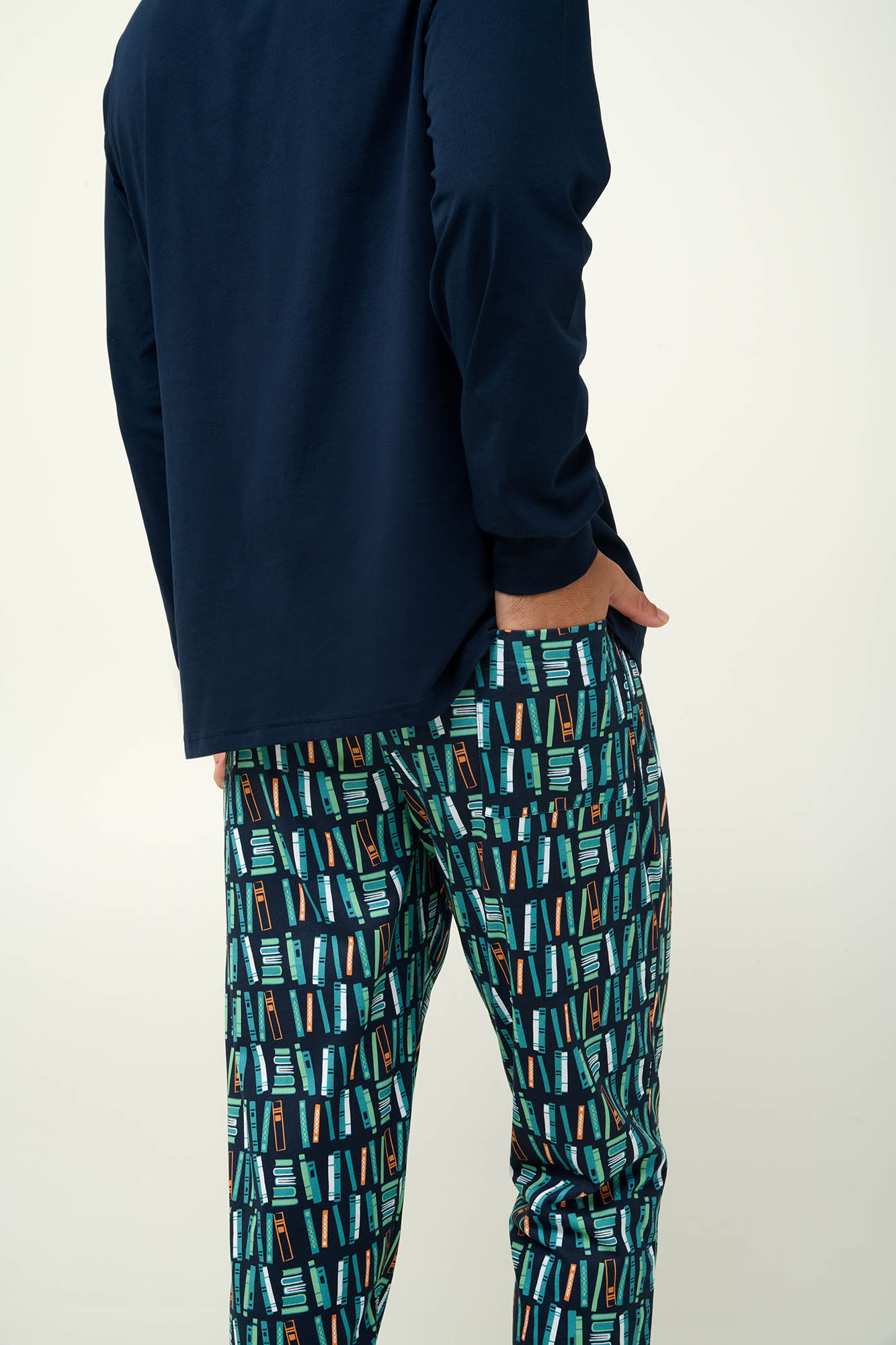 Ανδρική Βαμβακερή Πυτζάμα με Μανσέτες