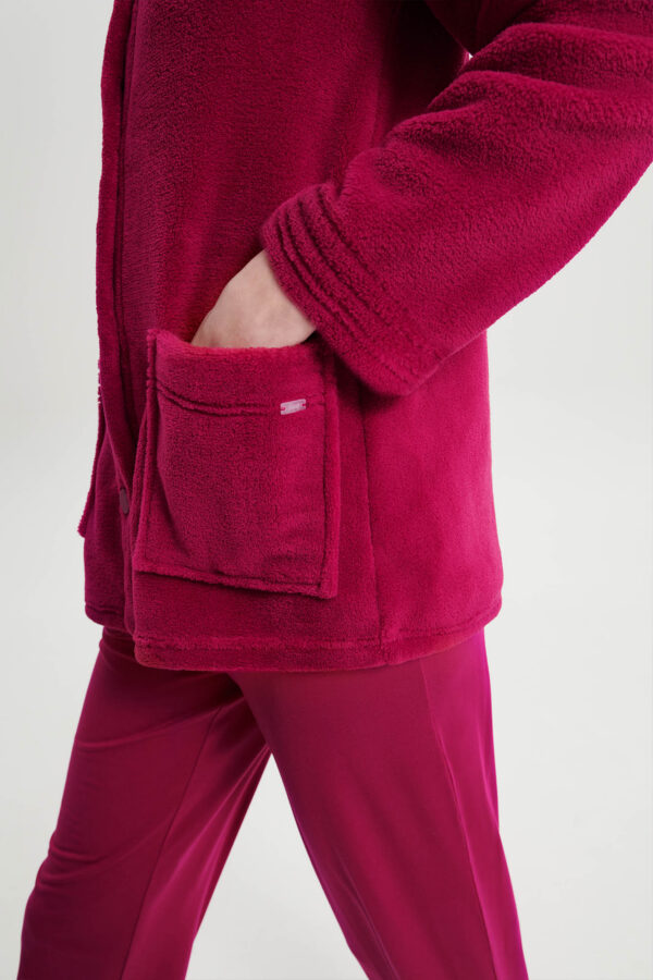 Μονόχρωμη Κουμπωτή Ρόμπα