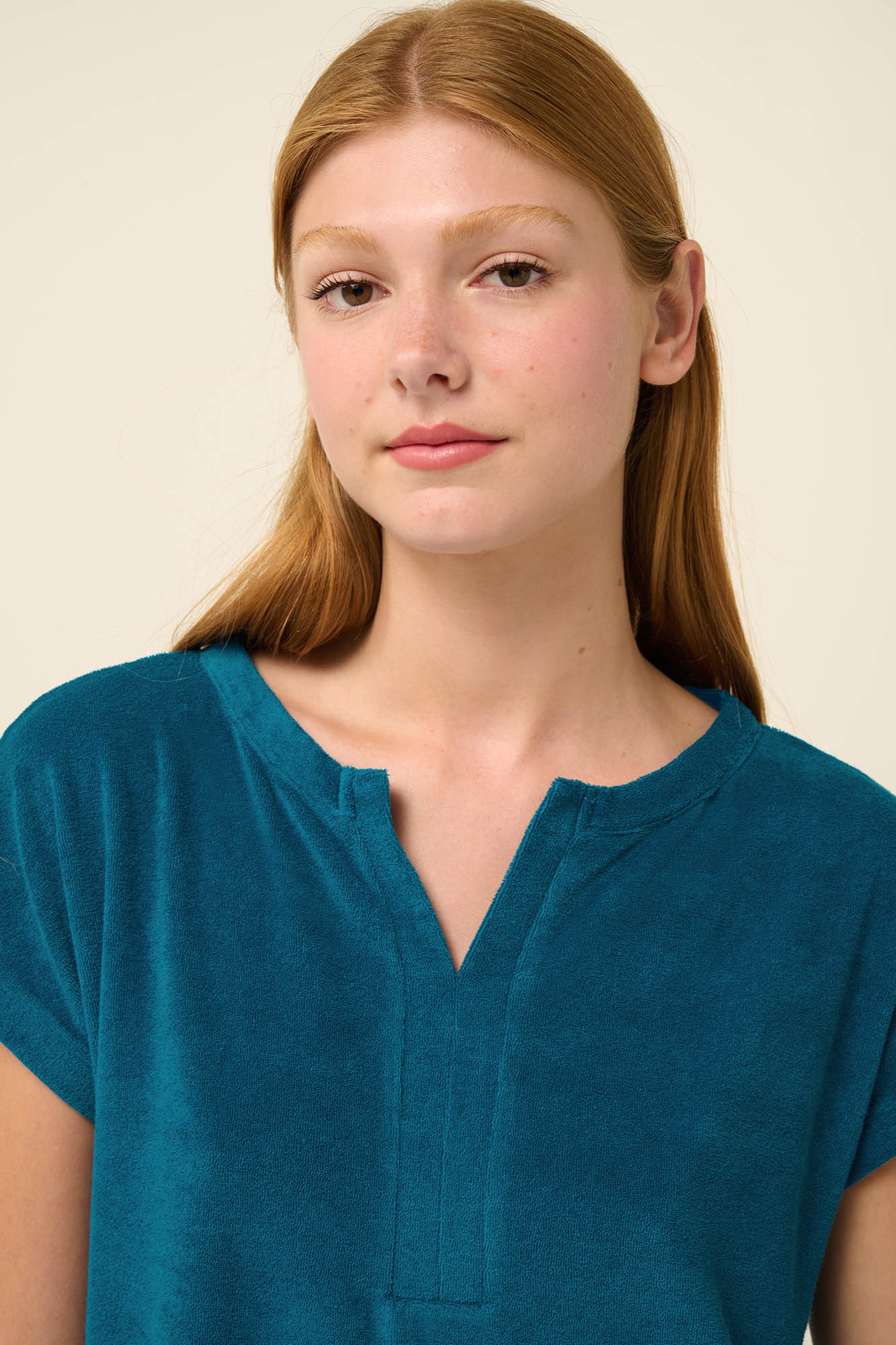 Μονόχρωμο Frottee Φόρεμα Θαλάσσης