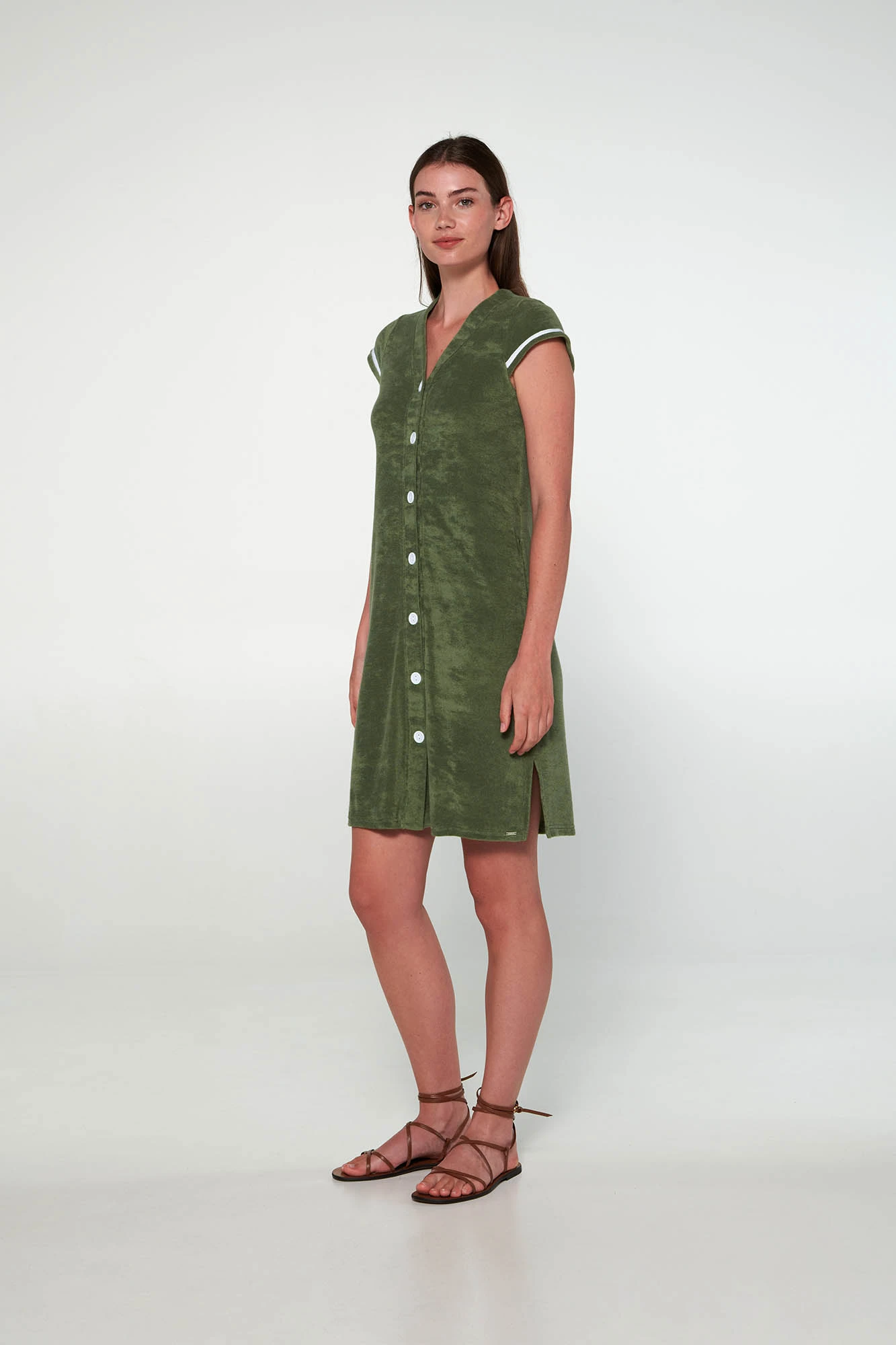 Μονόχρωμο Frottee Φόρεμα