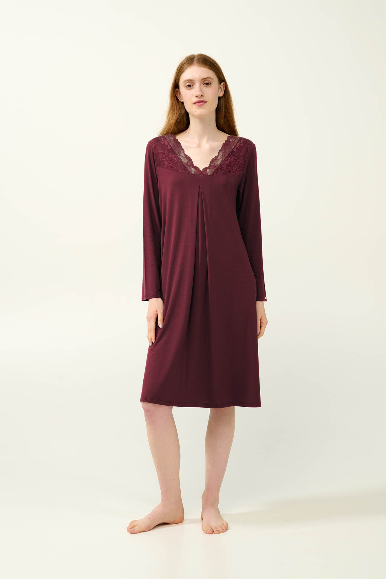 Γυναικείο Νυχτικό Micromodal με Πιέτα