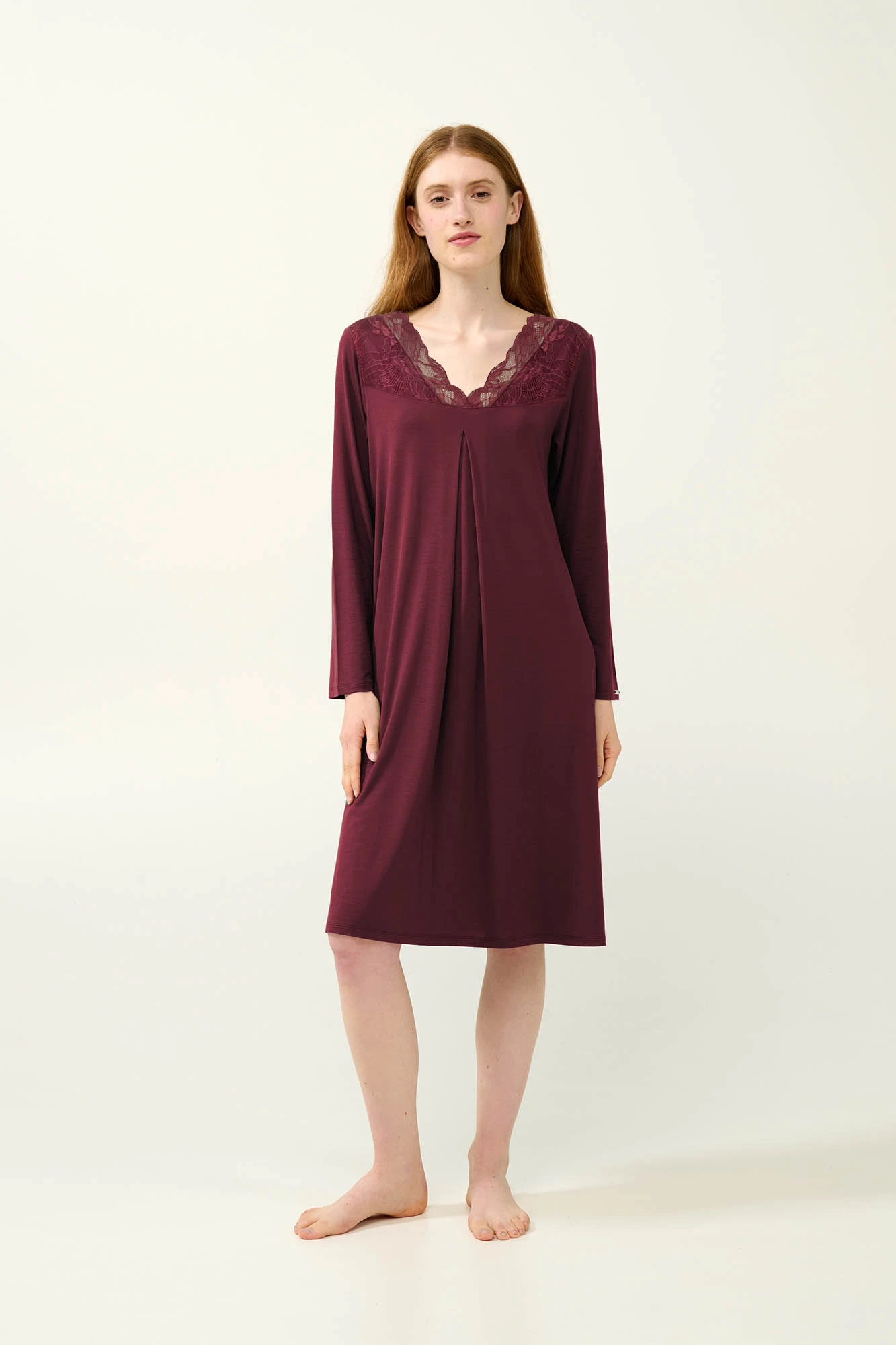 Γυναικείο Νυχτικό Micromodal με Πιέτα