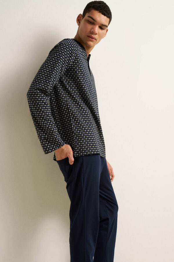 Ανδρική Βαμβακερή Πυζάμα με Πατιλέτα