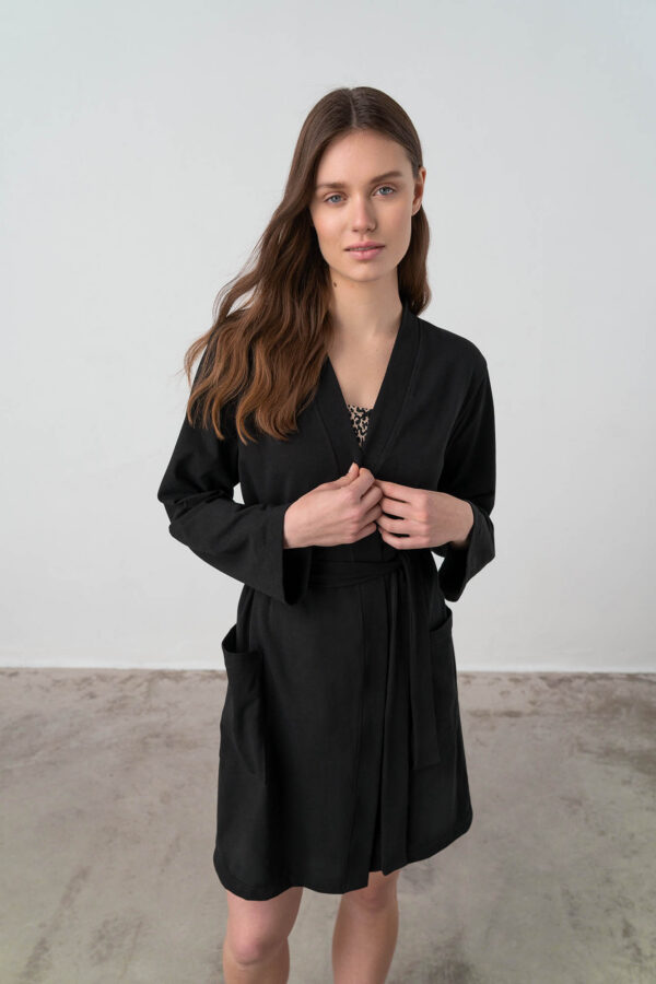 Σετ Νυχτικό με Μονόχρωμη Ρόμπα