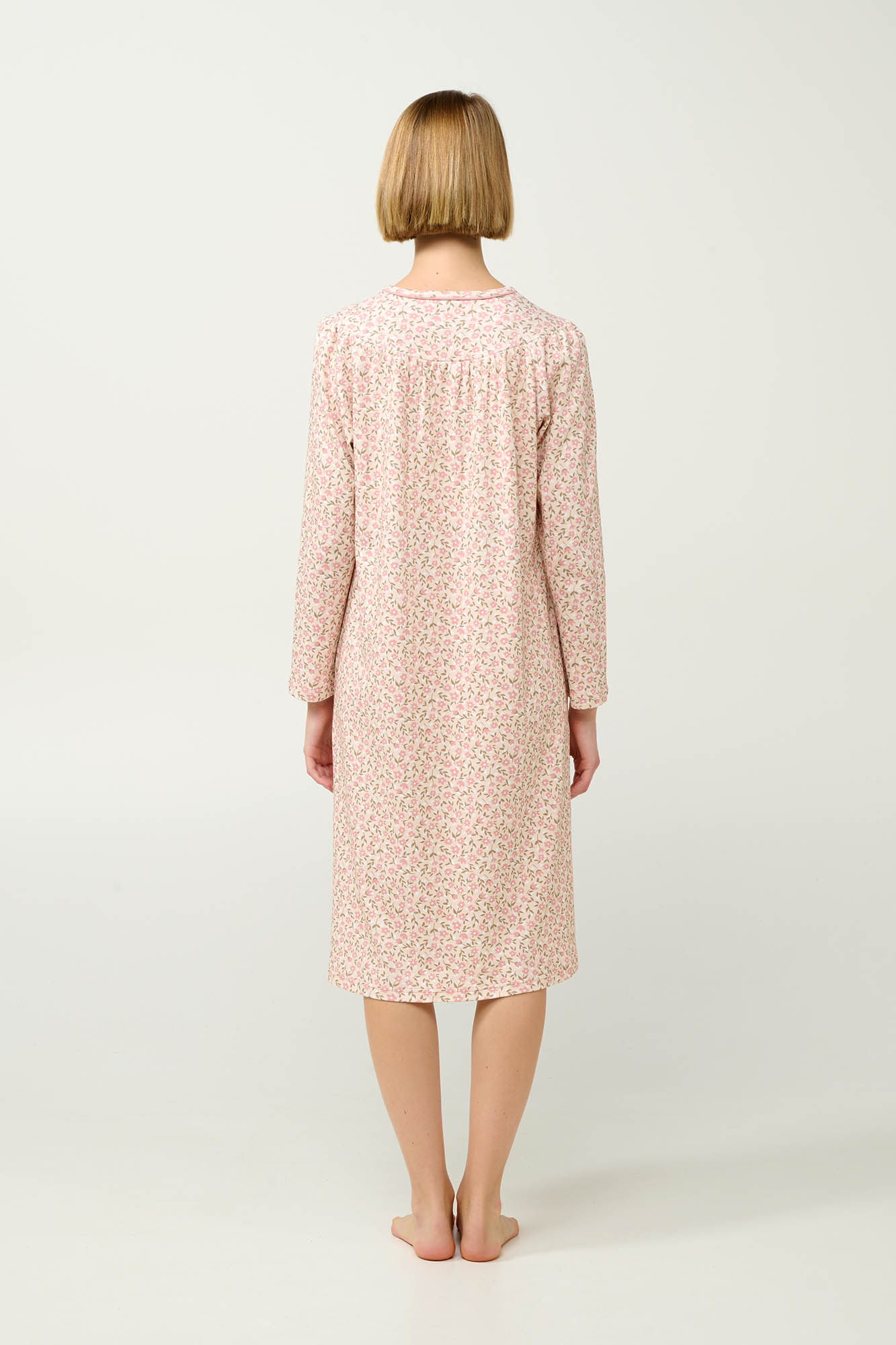 Βαμβακερό Φλοράλ Νυχτικό με Πατιλέτα