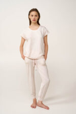 Γυναικείο Βαμβακερό Παντελόνι με Μανσέτες