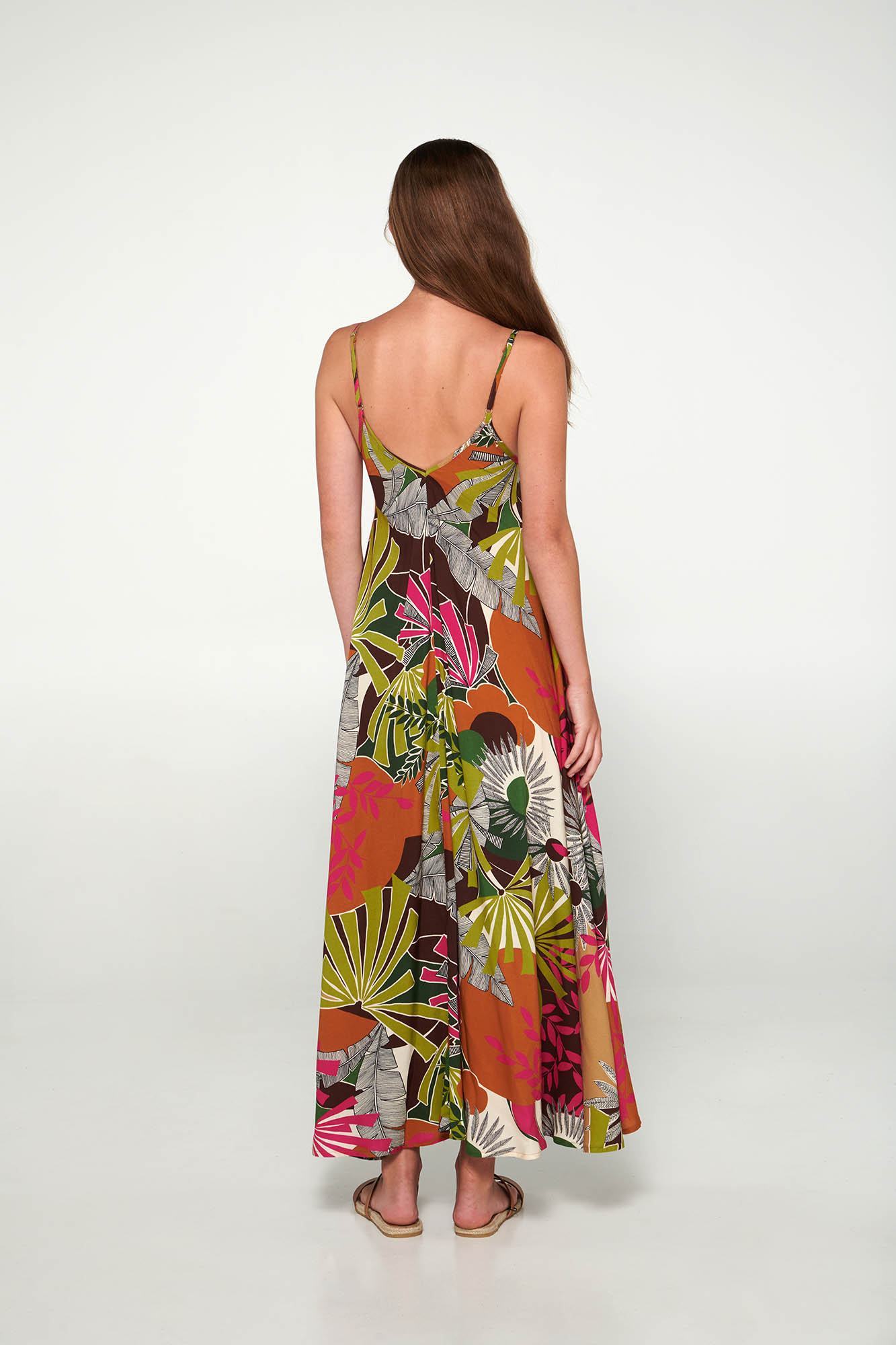 Εμπριμέ Μακρύ Φόρεμα