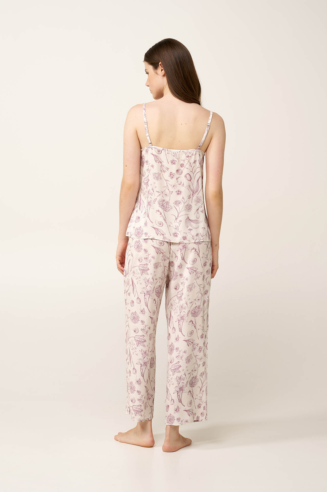 Γυναικεία Φλοράλ Πυτζάμα με Τιράντες