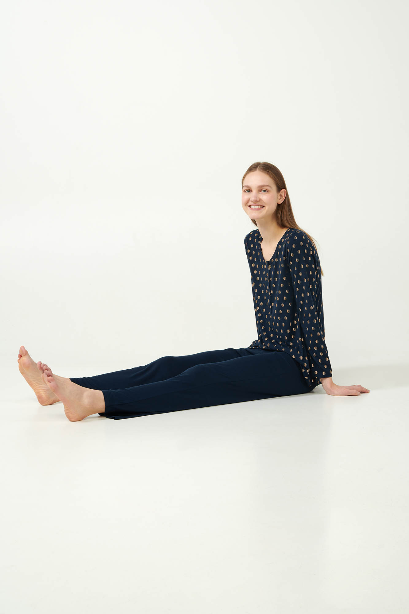 4_0608083098 Πυτζάμα Micromodal με Πατιλέτα