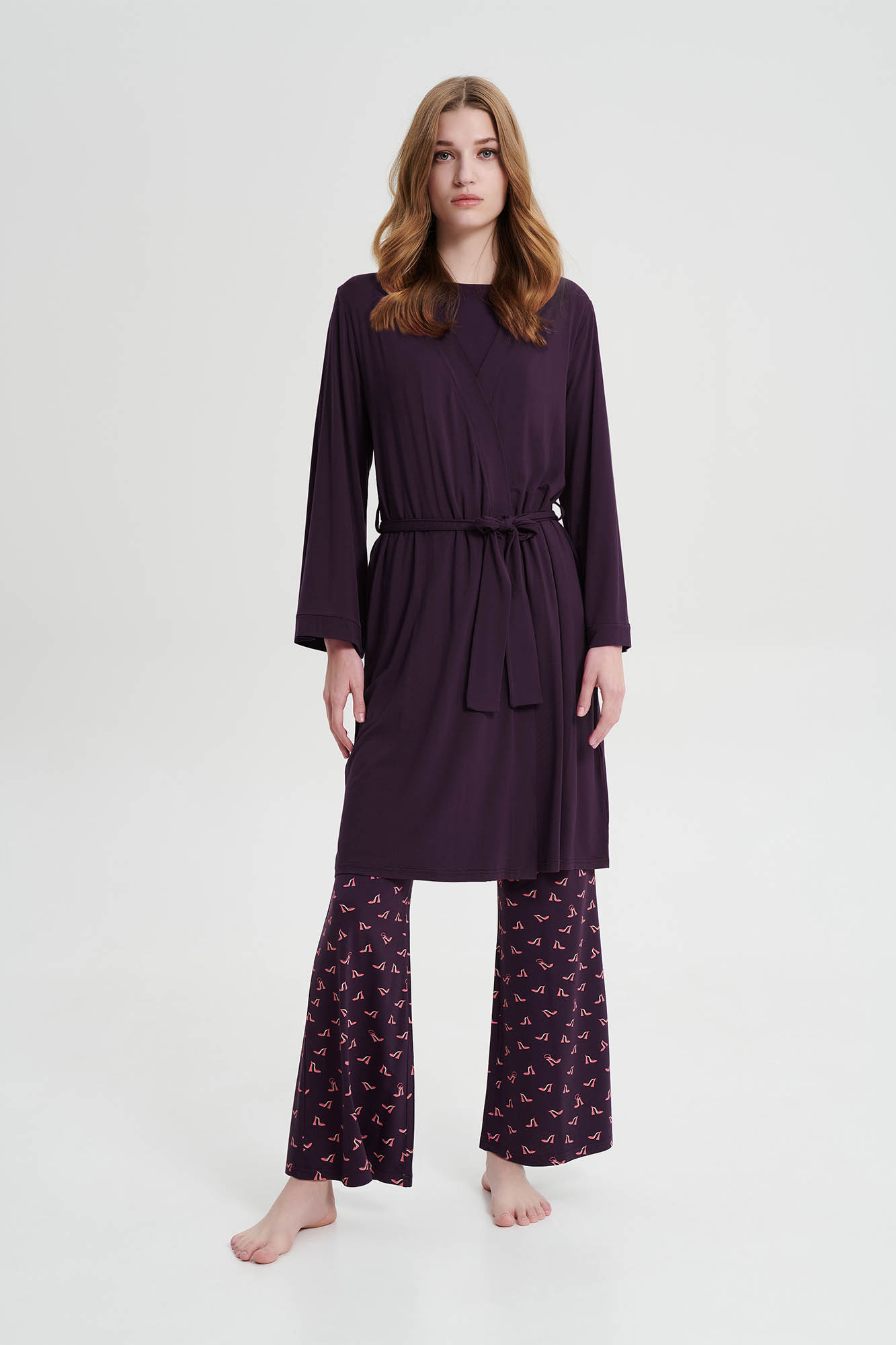 Μονόχρωμη Σταυρωτή Ρόμπα