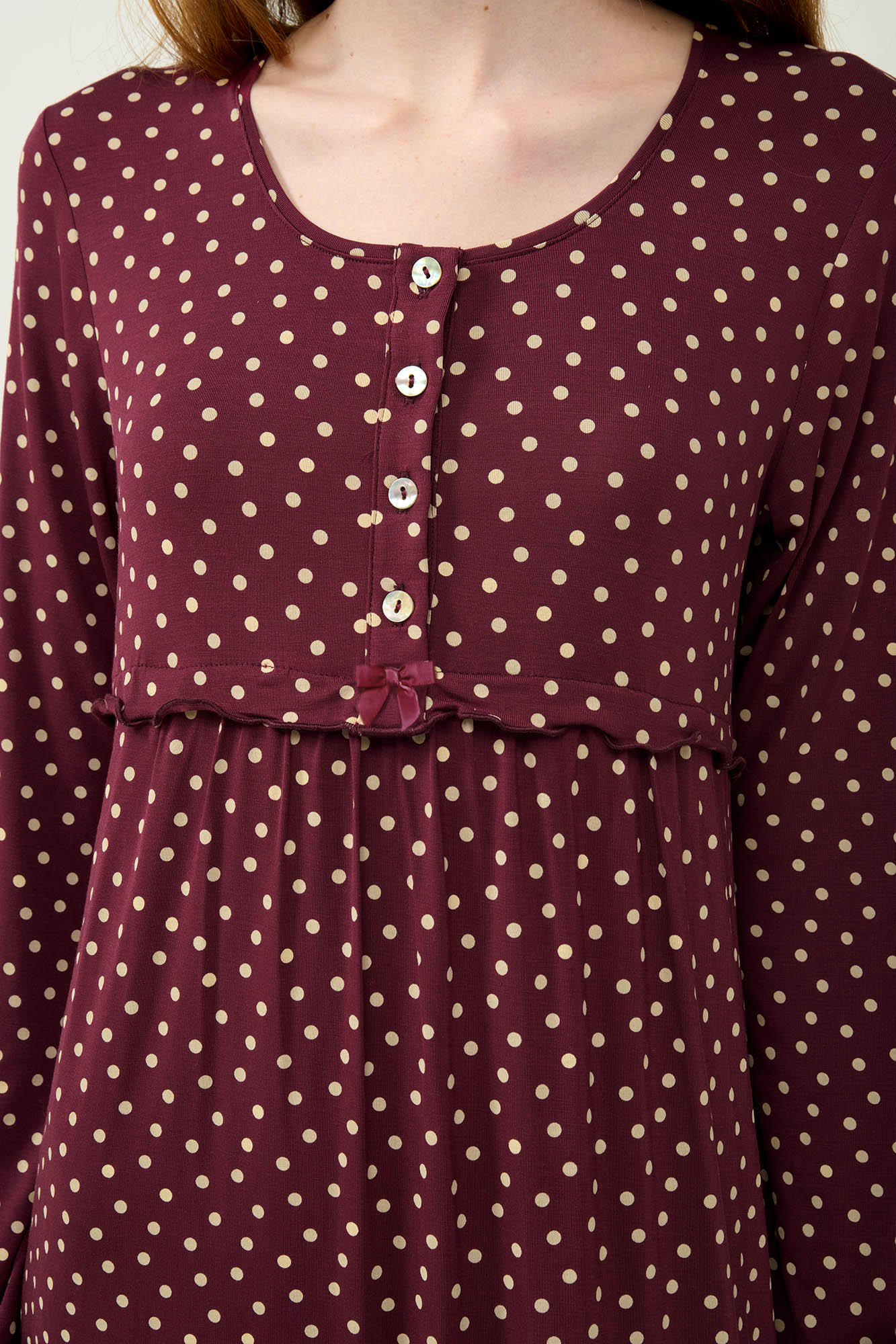 Micromodal Πουά Νυχτικό Εγκυμοσύνης και Θηλασμού