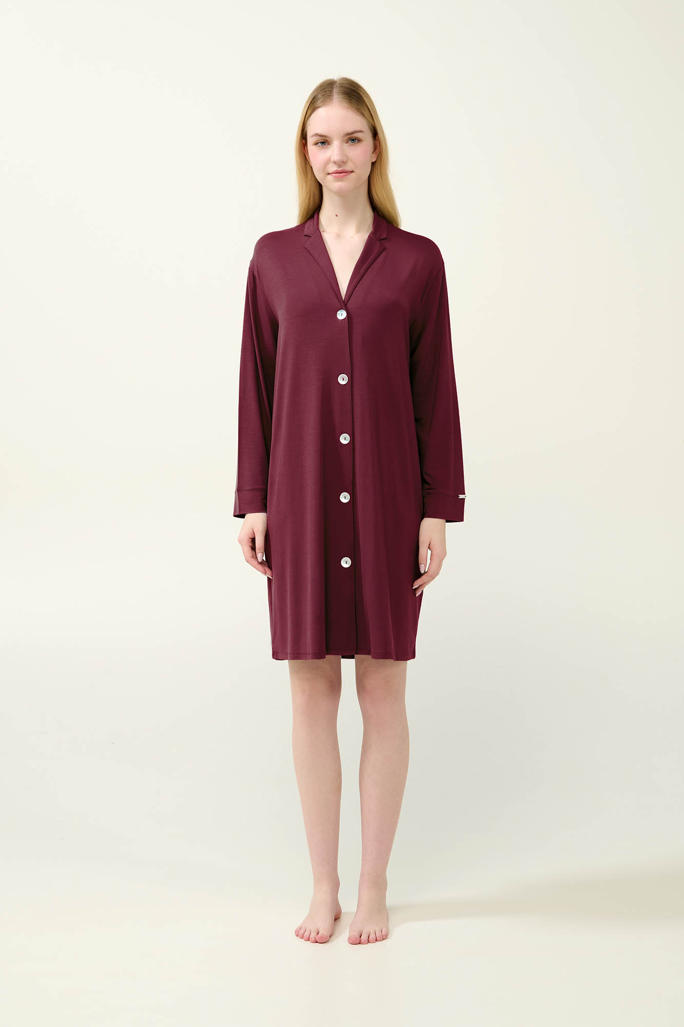 Κουμπωτό Χειμερινό Νυχτικό Micromodal