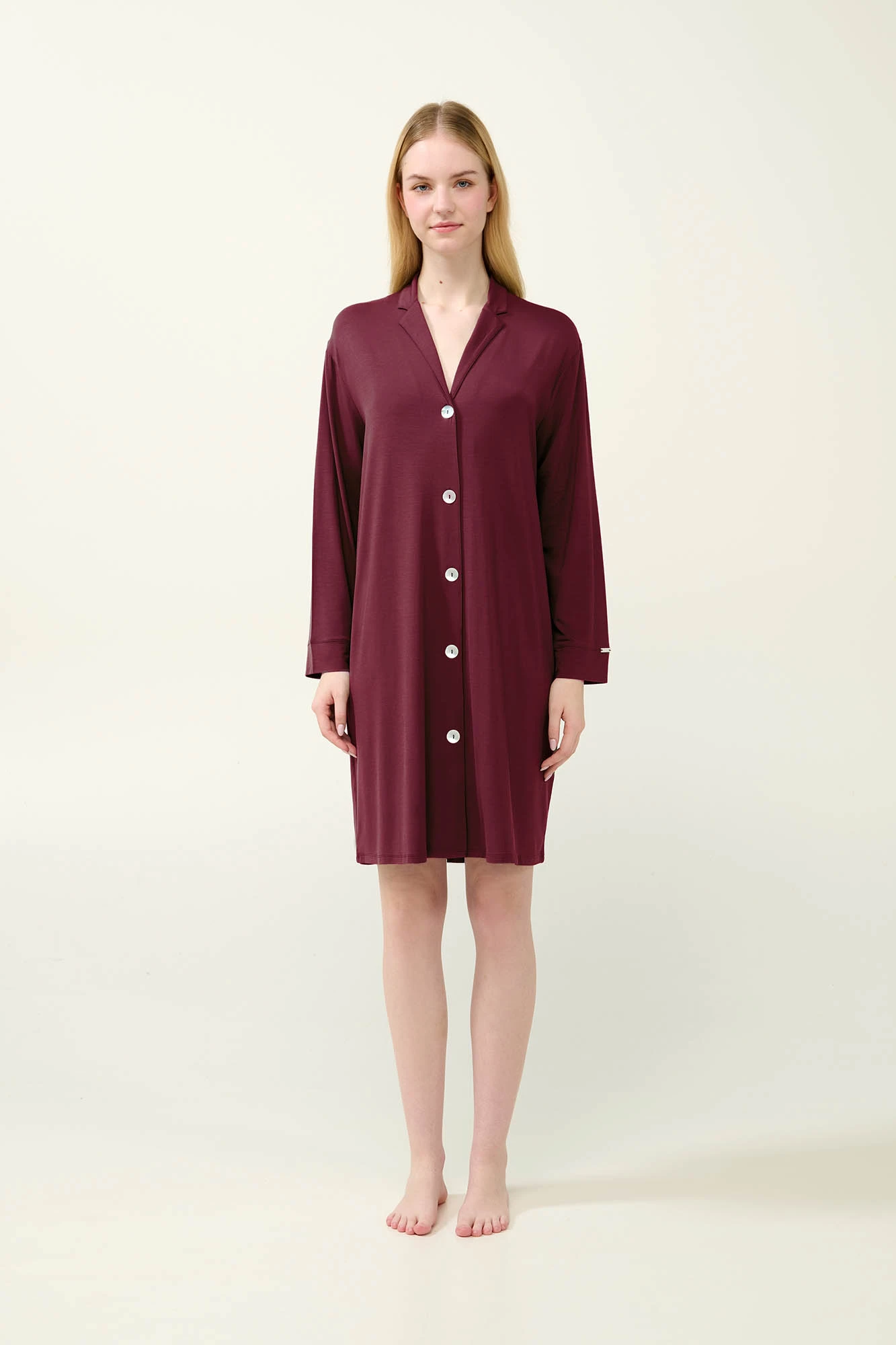 Κουμπωτό Χειμερινό Νυχτικό Micromodal