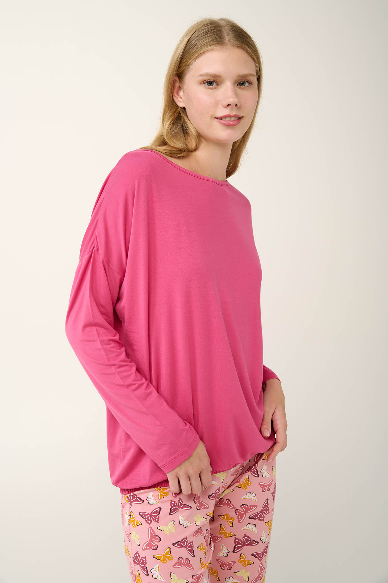 Micromodal Γυναικείες Πυτζάμες σε ροζ αποχρώσεις