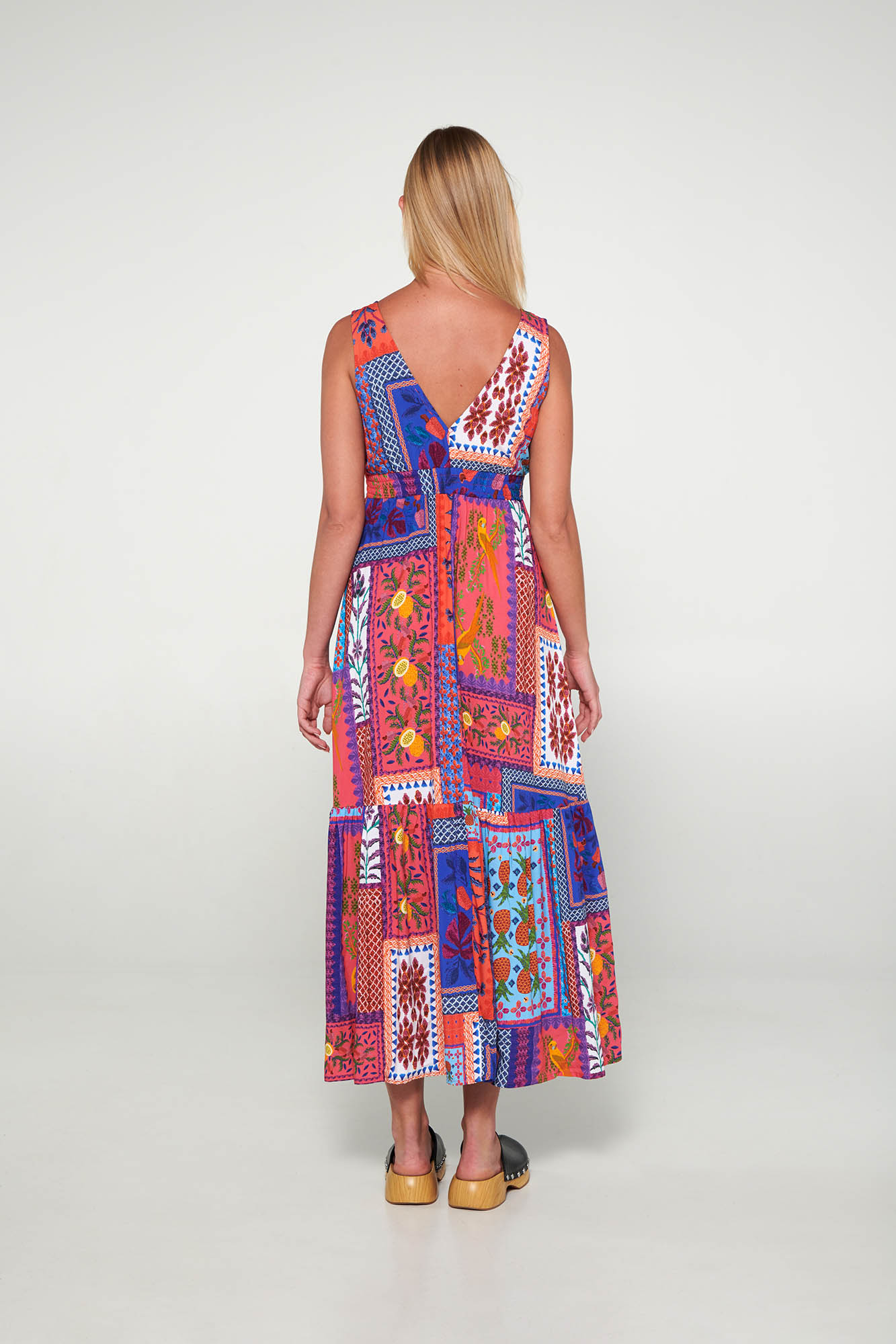 Εμπριμέ Μακρύ Φόρεμα