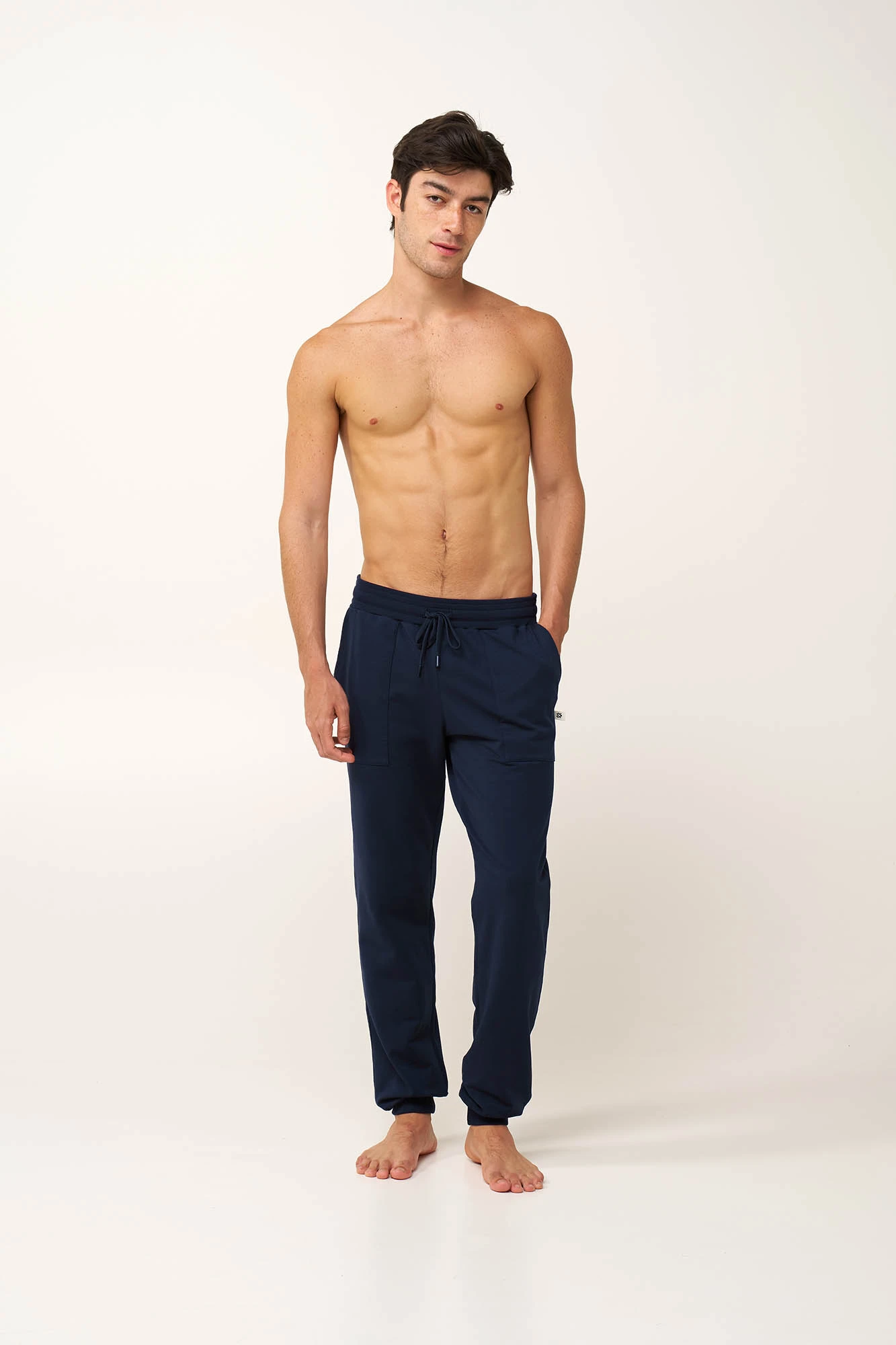 Βαμβακερό Ανδρικό Παντελόνι με Μανσέτες