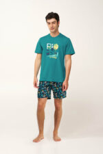 Ανδρική Βαμβακερή Tropical Πυτζάμα - Image 2