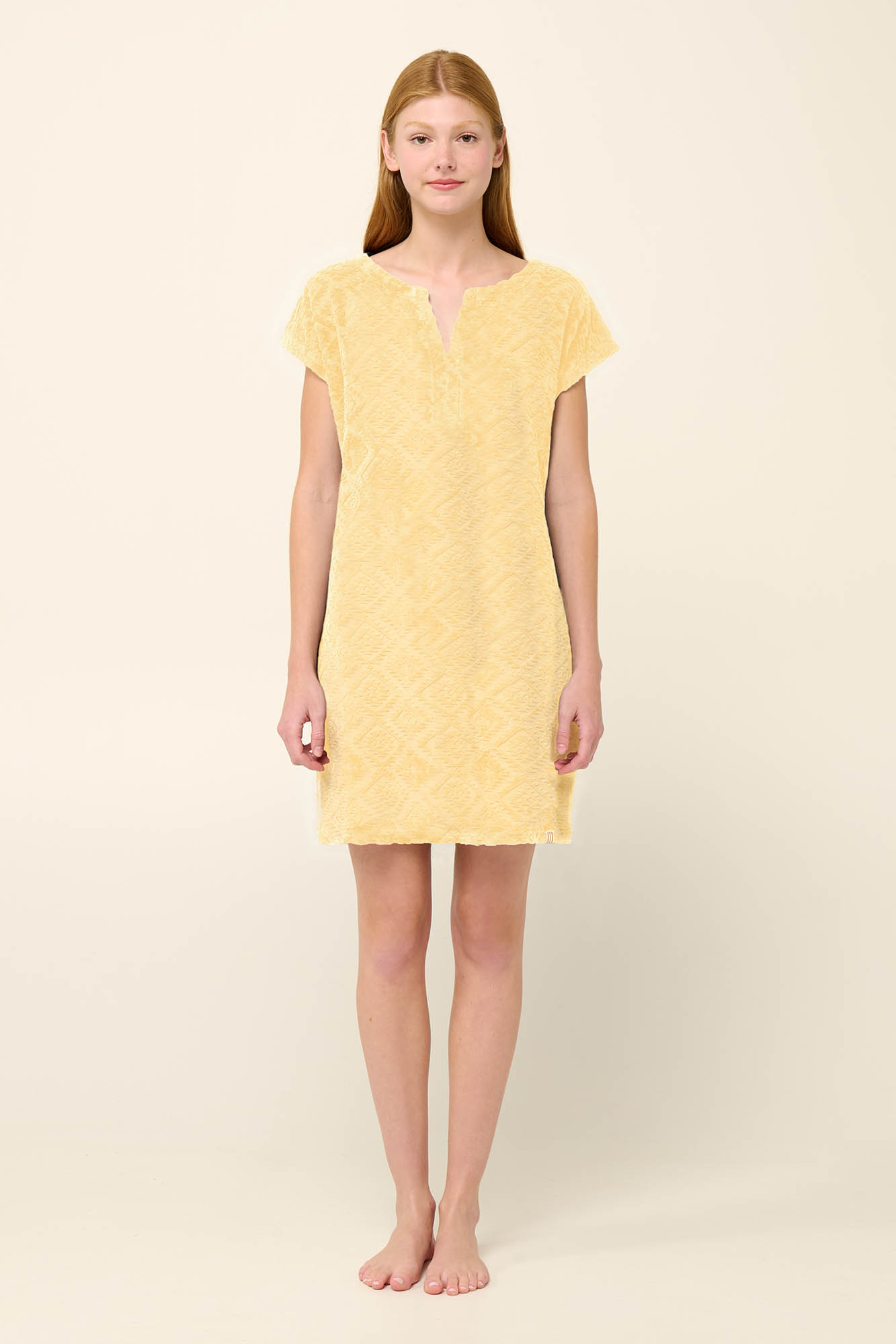 Μονόχρωμο Frottee Φόρεμα Θαλάσσης