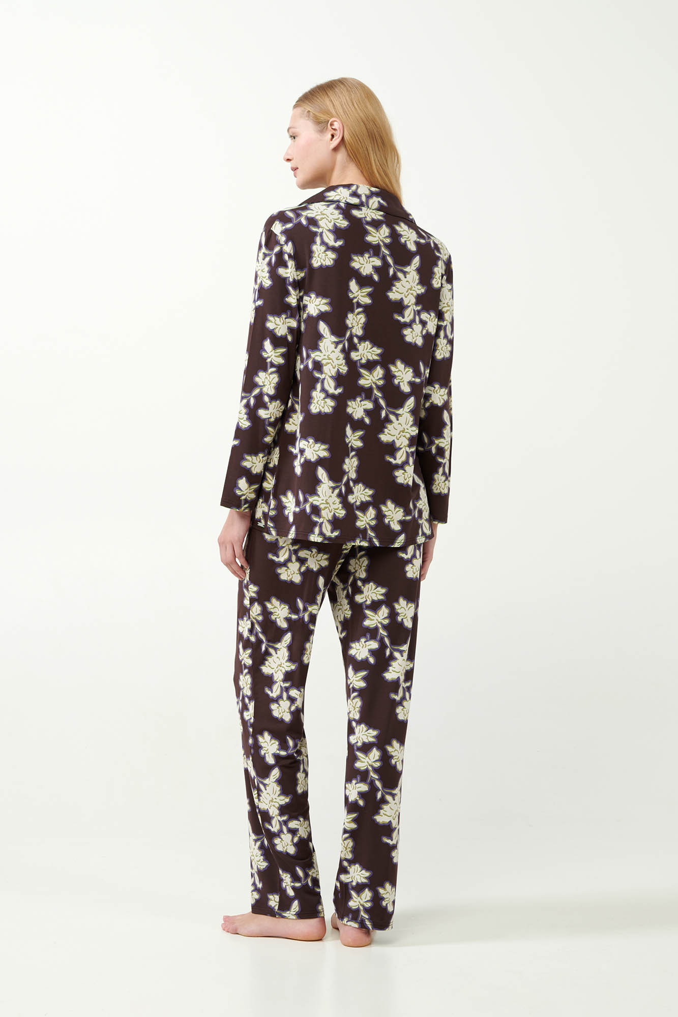 4_0992421527 Φλοράλ Κουμπωτή Πυτζάμα Micromodal