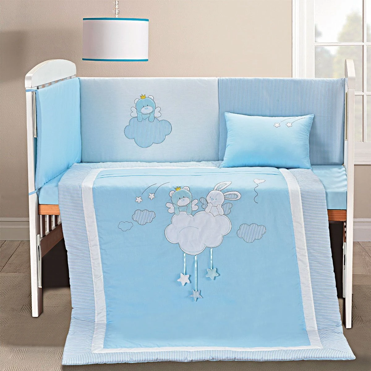 Beauty Home Σετ προίκας Beyond imagination Art 5106 Σετ 4τμχ Λευκό,Γαλάζιο