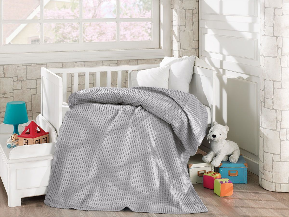 5116-Grey Beauty Home Κουβέρτα πικέ σε 4 χρώματα Art 5116 120x160