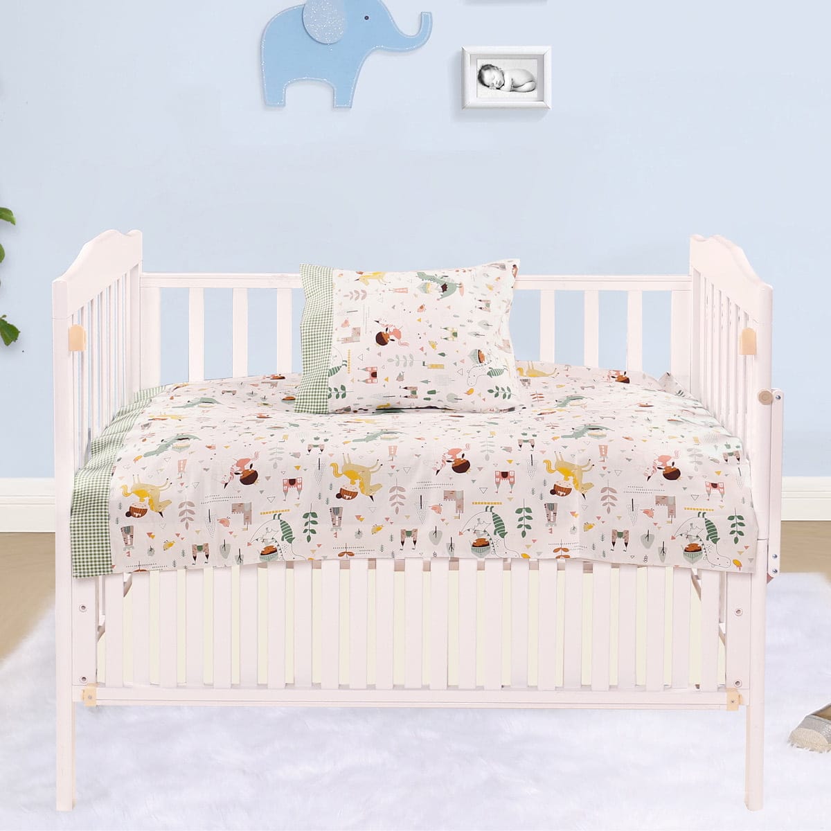 5175_b Beauty Home Σετ σεντόνια βρεφικά Art 5175 120x160 Πράσινο