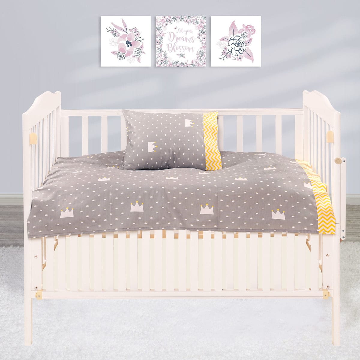 5176_b Beauty Home Σετ σεντόνια βρεφικά Art 5176 120x160 Κίτρινο