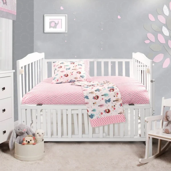 5178 Beauty Home Σετ σεντόνια βρεφικά Art 5178 120x160 Ροζ