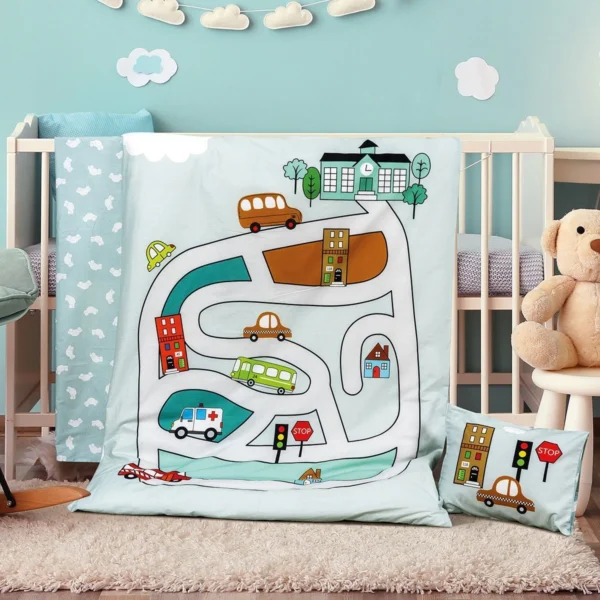 5184 Beauty Home Σετ σεντόνια βρεφικά Road Art 5184 120x160 Εμπριμέ
