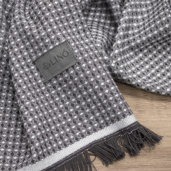 LINO Ποτηρόπανο (40x60) Niksi Σκούρο Γκρι