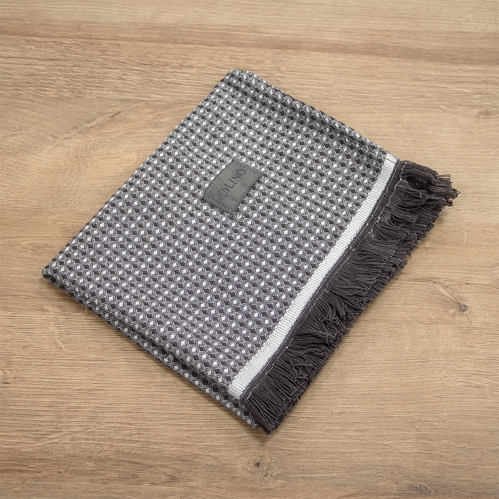 LINO Ποτηρόπανο (40x60) Niksi Σκούρο Γκρι