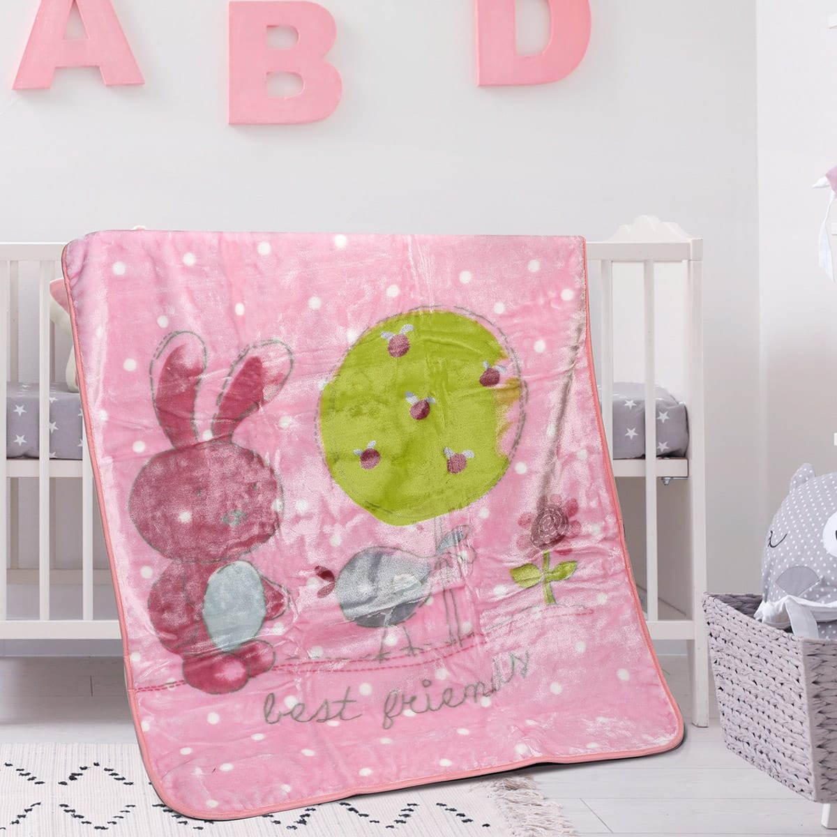 Beauty Home Κουβέρτα βρεφική Art 5256 110x140 Ροζ