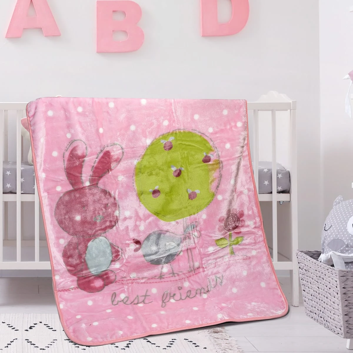 5256 Beauty Home Κουβέρτα βρεφική Art 5256 110x140 Ροζ